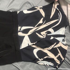 Black and Cream Patterned Dress